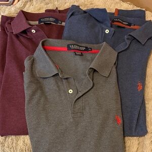 U.S. Polo Assn. Men's Polo Shirt - Burgundy, Gray, Navy Bundle!!